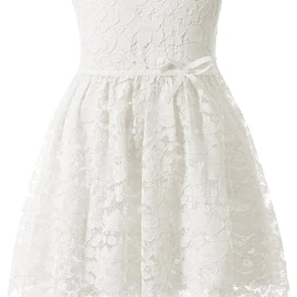 3/$30Girls Sleeveless A-Line Lace Party Dress(8-9 years) - Picture 5 of 9